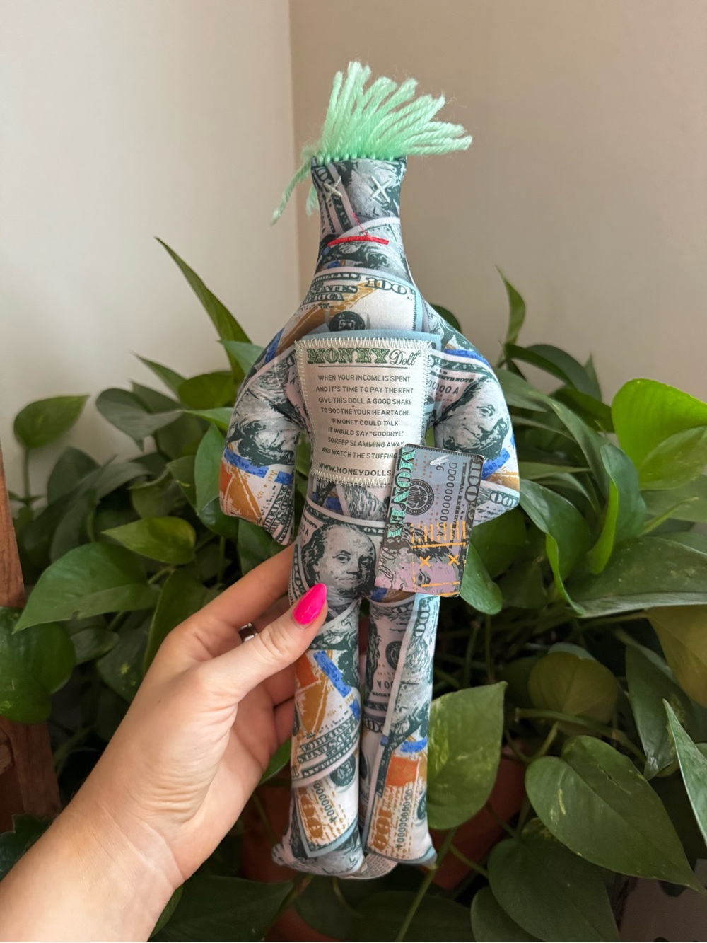 Dammit Doll Money Doll NWT